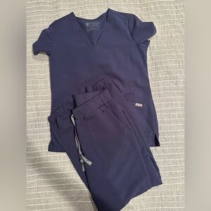 Figs Jogger Scrub Set Navy